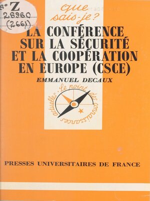 cover image of La conférence sur la sécurité et la coopération en Europe, CSCE